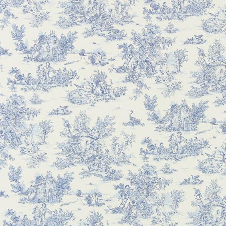 Baumwollstoff kleine Pastorale 280 cm – blau,  image number 1