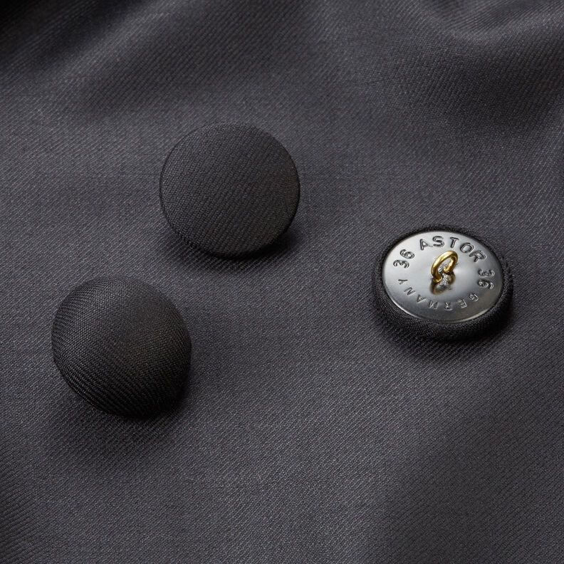 Bezogener Knopf Gloss – schwarz,  image number 4