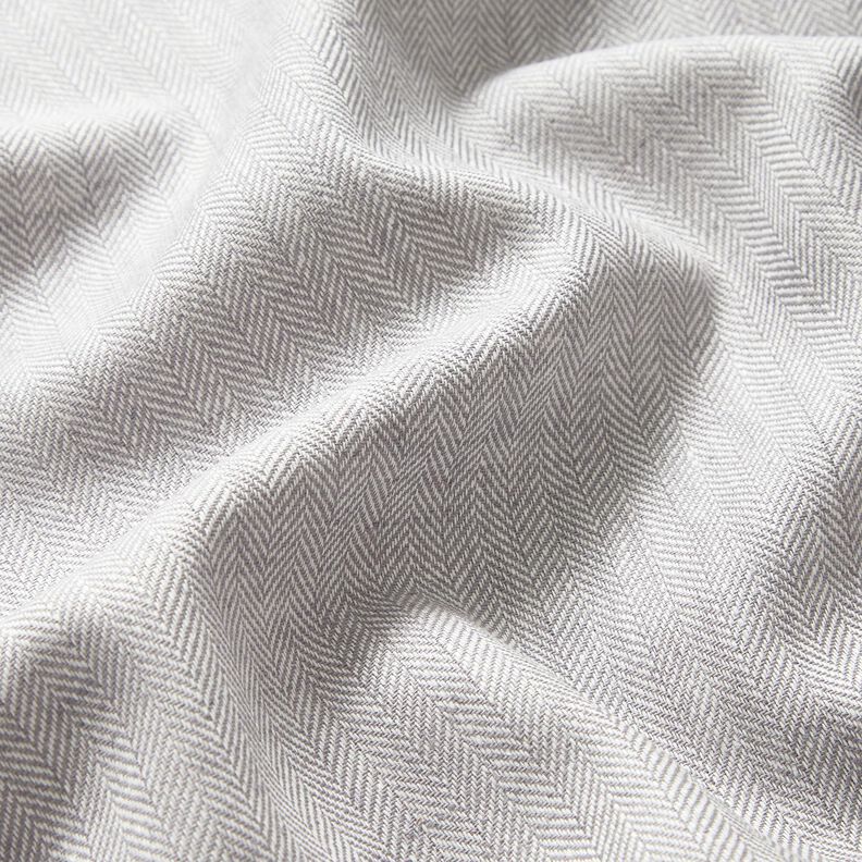 Leinen-Baumwoll-Mix Fischgrat – silber, image number 2