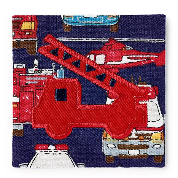 Applikation  Feuerwehrauto [ 6,3 x 6,3 cm ] | Prym – signalrot/marineblau,  image number 1