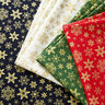 Baumwollstoff Popeline Schneekristalle – nachtblau/gold,  thumbnail number 5