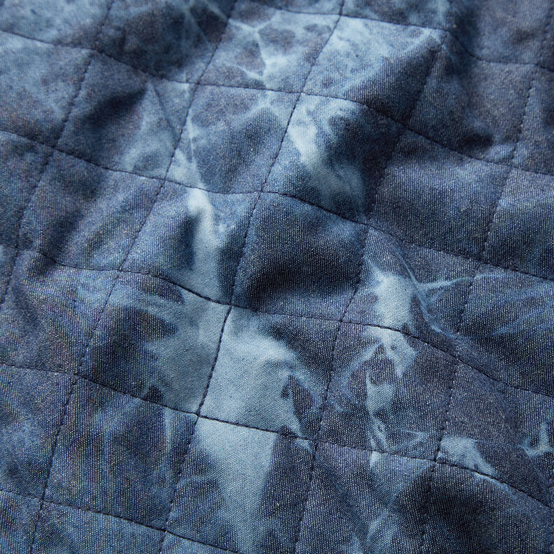 Steppstoff Chambray gebatikt – jeansblau,  image number 2