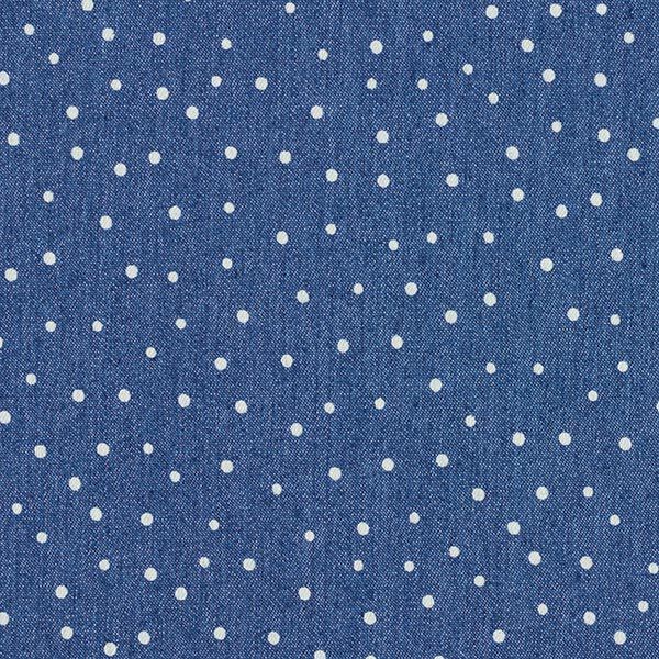 Stretch Jeans kleine Punkte – jeansblau | Reststück 100cm