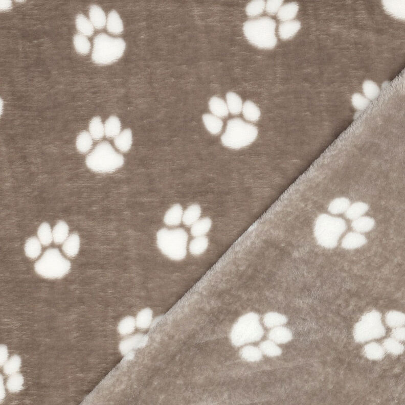 Kuschelfleece Tierpfoten | by Poppy – helltaupe/elfenbein, image number 4