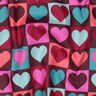 Baumwollpopeline Karo-Herzen | Poppy Fabrics – burgunder,  thumbnail number 2
