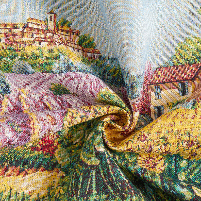 Dekopanel Gobelin blühende Landschaft – karminrot/hellbeige,  image number 3