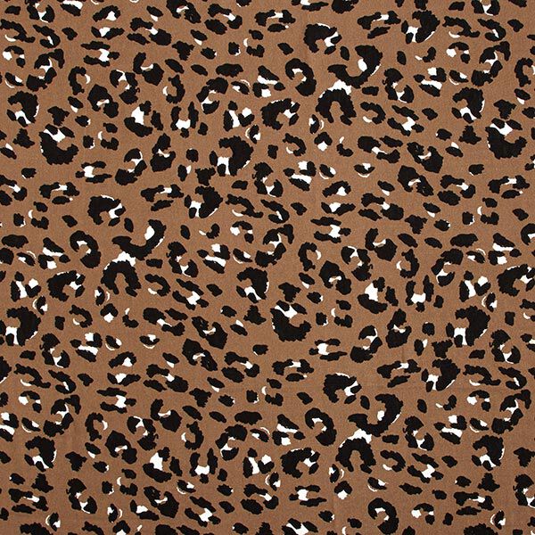 Viskose-Leinen-Mix Leopardenmuster – braun, image number 1