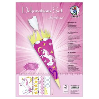 Dekorations-Set Einhorn & Regenbogen, 