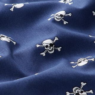 Baumwollpopeline Piraten – marineblau, 