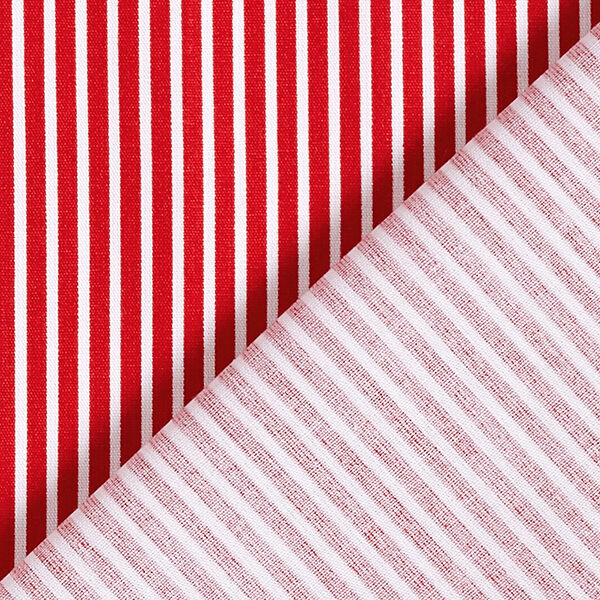Baumwollpopeline Streifen – rot/weiss
