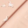 Baumwolljersey Gänse und Blumen – rosé,  thumbnail number 4