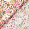 Baumwollpopeline romantische Blumen – rosa/beige,  thumbnail number 4