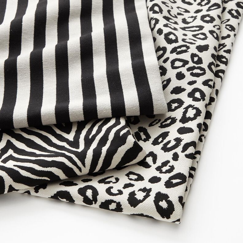 Dekostoff Jacquard Zebra – elfenbein/schwarz,  image number 5
