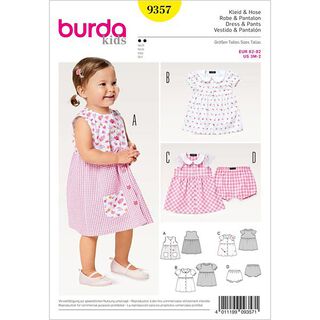 Babykleid / Höschen | Burda 9357 | 62-92, 