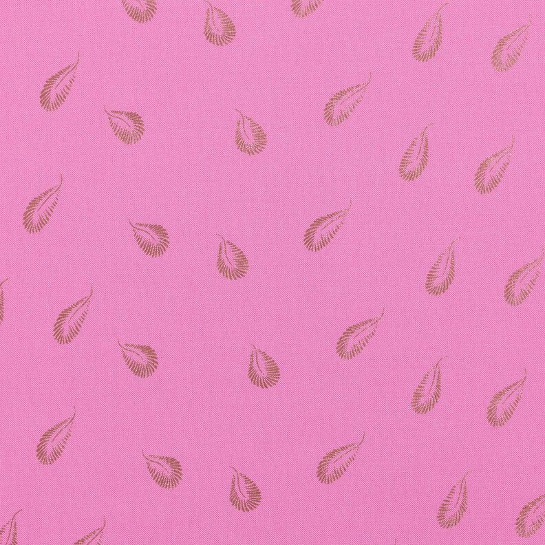 Viskosestoff Foliendruck Federn – pink,  image number 1