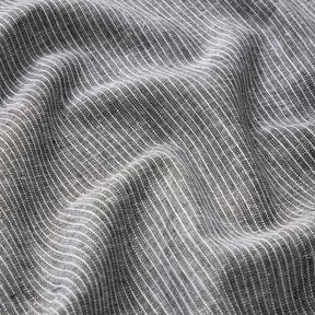 Leinen-Baumwoll-Mix schmale Streifen – schwarz/weiss, 