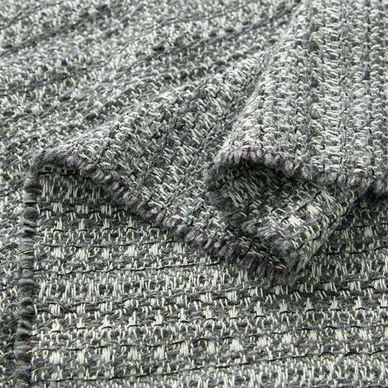 Schurwoll-Mix Lurex Melange – altsilber,  image number 3