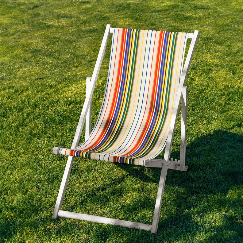 Outdoor Liegestuhlstoff Längsstreifen 44 cm – natur,  image number 5