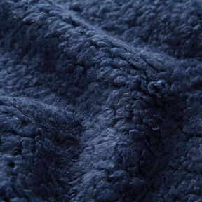 B-Ware Lederimitat mit Kunstfell Abseite Uni – schwarz/marineblau, 