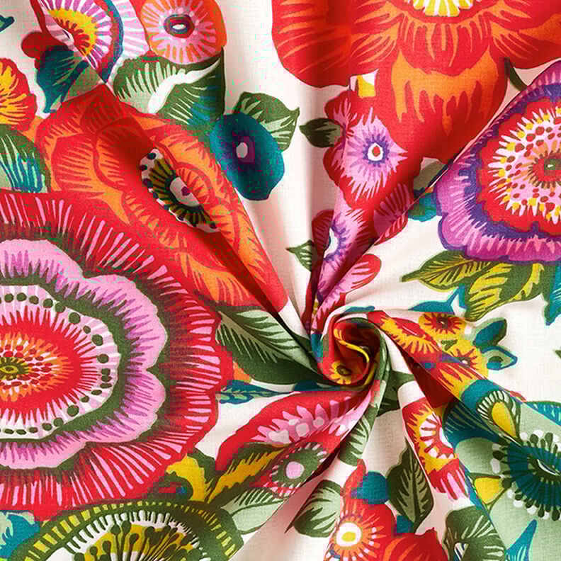 Baumwollstoff Cretonne Floral – rot, image number 3