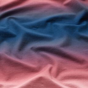 Baumwolljersey Ombre | Glitzerpüppi – nachtblau/hellbeere, 