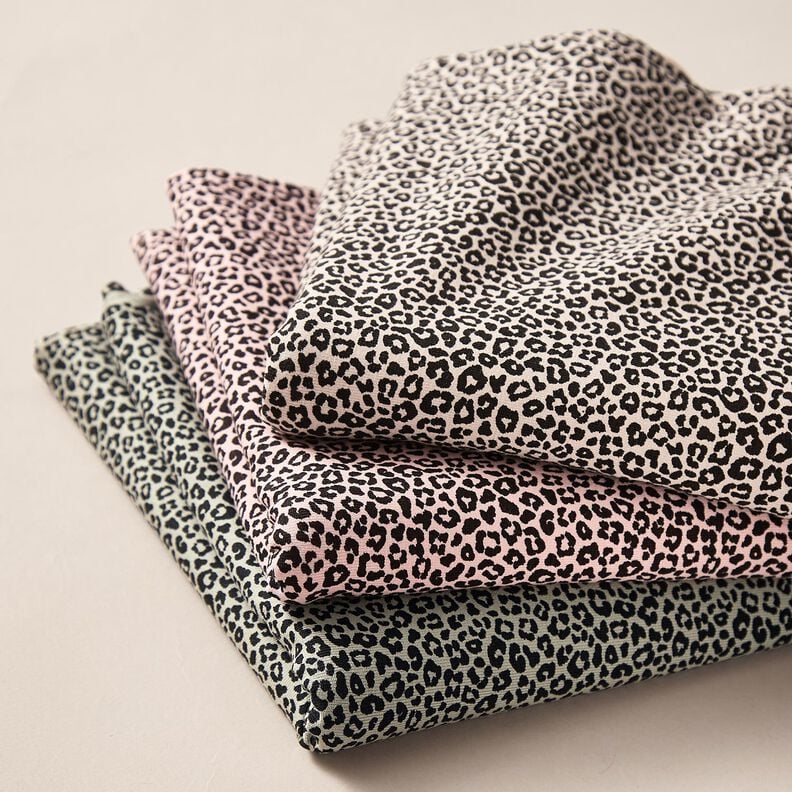 Baumwolljersey Mini Leo Print – greige/schwarz, image number 5