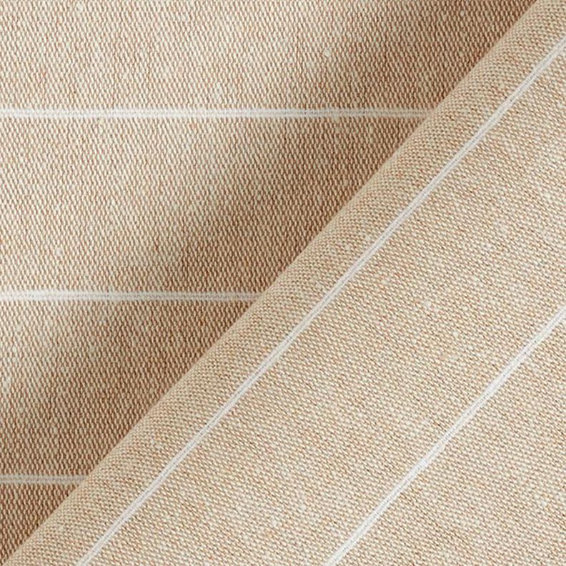 Dekostoff Canvas breite Streifen recycelt – dunkelbeige,  image number 4