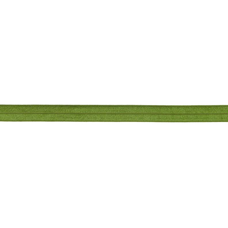 Elastisches Einfassband (Falzgummi) glänzend [15 mm] – oliv,  image number 1