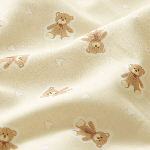 Baumwollstoff Popeline Mini Bären – hellbeige, image number 2