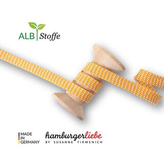 Bio Flechtkordel Twist Me Dots [ 15 mm ] | Albstoffe – orange/weiss, 