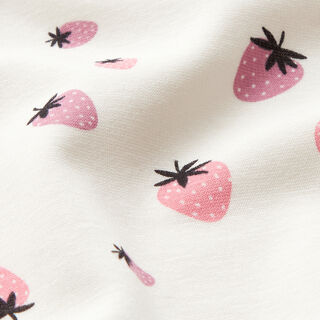 Alpenfleece Erdbeeren – wollweiss