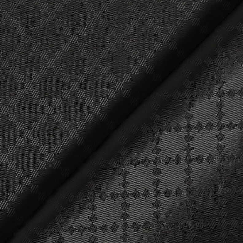 Futterstoff Jacquard Rauten – schwarz,  image number 4