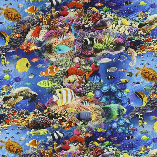 Dekostoff Digitaldruck Aquarium | Reststück 50cm