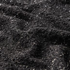 Strick-Bouclé Glitzerfäden – schwarz, 