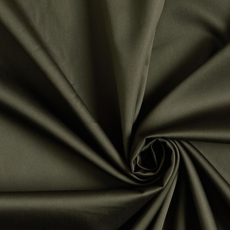 Baumwollsatin Uni – dunkeloliv,  image number 1