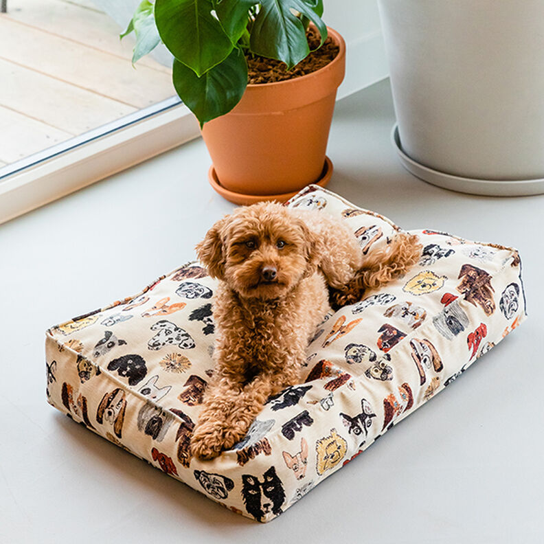 Dekostoff Gobelin Hunde – beige,  image number 6