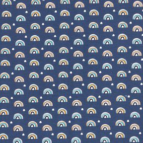 Baumwolljersey kleine Regenbögen – indigo, 