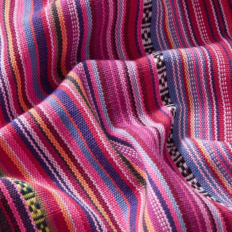 Dekostoff Jacquard feine Streifen – purpur/beere, image number 2