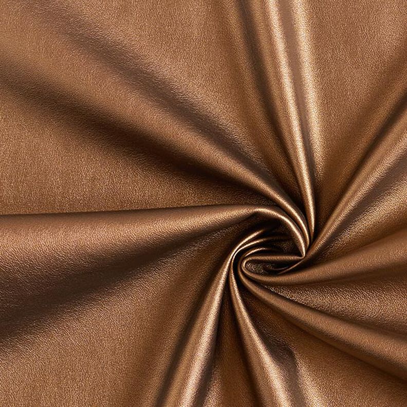 Glattes Lederimitat Stretch – bronze,  image number 1
