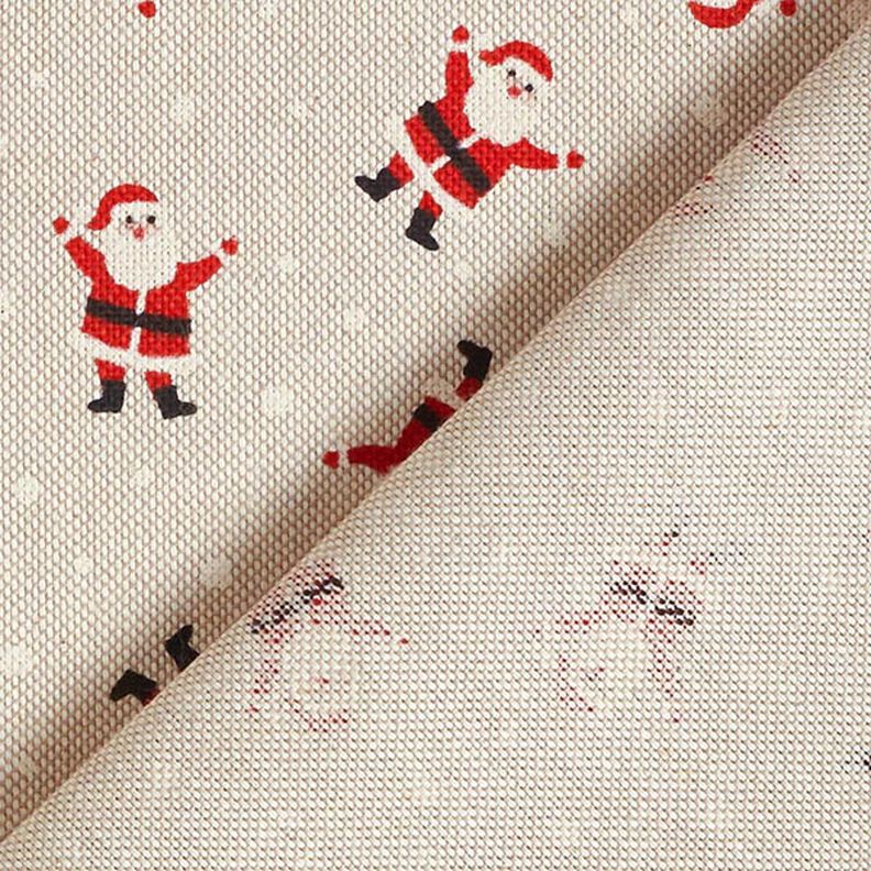 Dekostoff Halbpanama Mini-Weihnachtsmänner – natur, image number 4