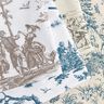 Dekostoff Halbpanama fröhliche Tänzer 280 cm – ozeanblau/weiss,  thumbnail number 5