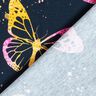 Baumwolljersey Schmetterlinge | Glitzerpüppi – nachtblau/pink,  thumbnail number 4
