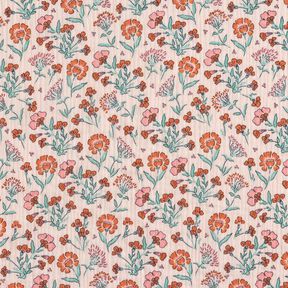Musselin/ Doppel-Krinkel Gewebe Blumenwiese | Poppy Fabrics – rosé, 