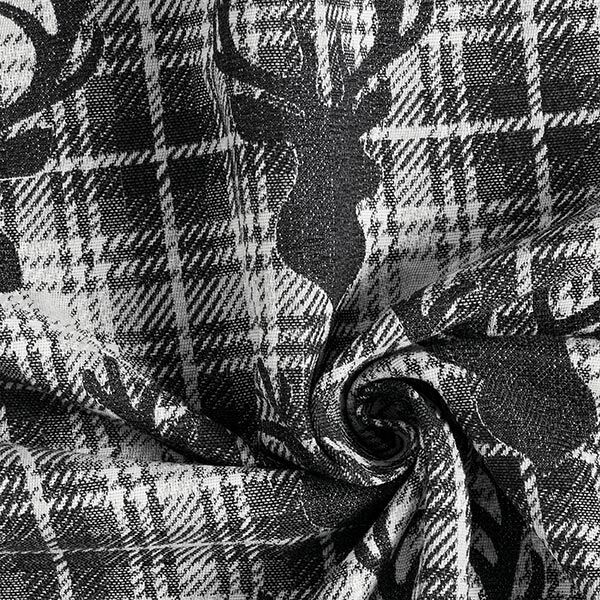 Dekostoff Gobelin Hirschkopf – anthrazit/silbergrau, image number 3