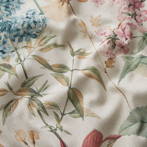 Dekostoff Halbpanama Blumenfeld – natur, 