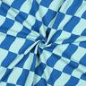 Softsweat welliges Karo | Poppy Fabrics – königsblau/eisblau,  thumbnail number 3
