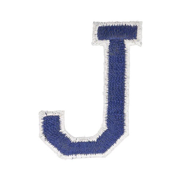 Applikation Buchstabe J [ Höhe: 4,6 cm ] – marineblau,  image number 1
