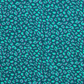 Beschichtete Baumwolle abstraktes Leo | Poppy Fabrics – petrol/lila, 