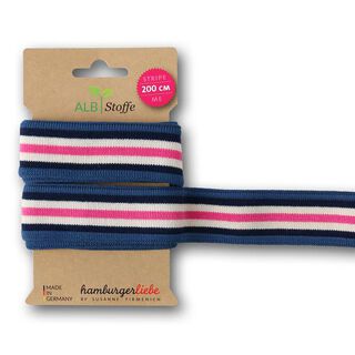 Bio-Jacquardbänder STRIPE ME COLLEGE [200 CM | 3,5 CM] Albstoffe | Hamburger Liebe, 