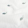 Musselin/ Doppel-Krinkel Gewebe kleine Wale – elfenbein/blaugrau,  thumbnail number 2